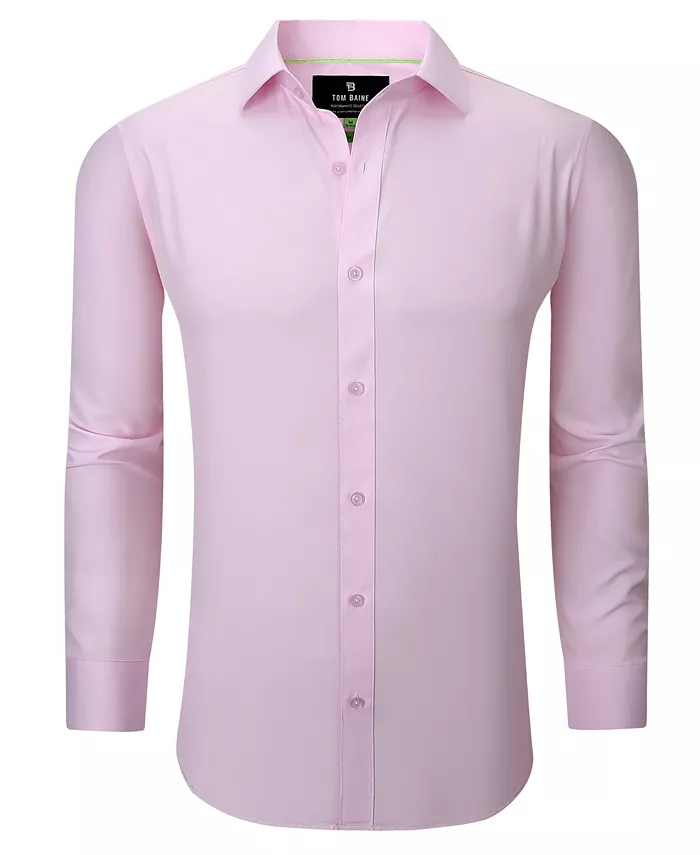 

Мужская классическая рубашка Slim Fit из эластичной ткани Tom Baine, розовый