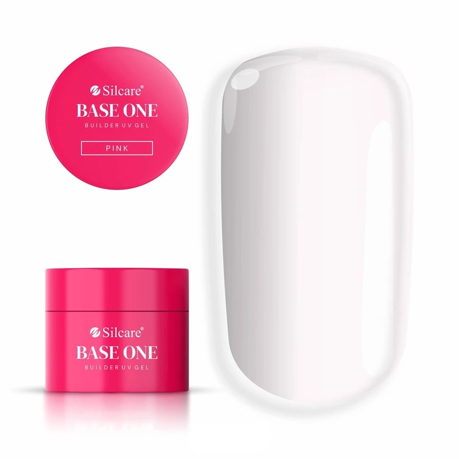 

Gel Base One Pink 50g Самовыравнивающийся гель для наращивания ногтей Silcare