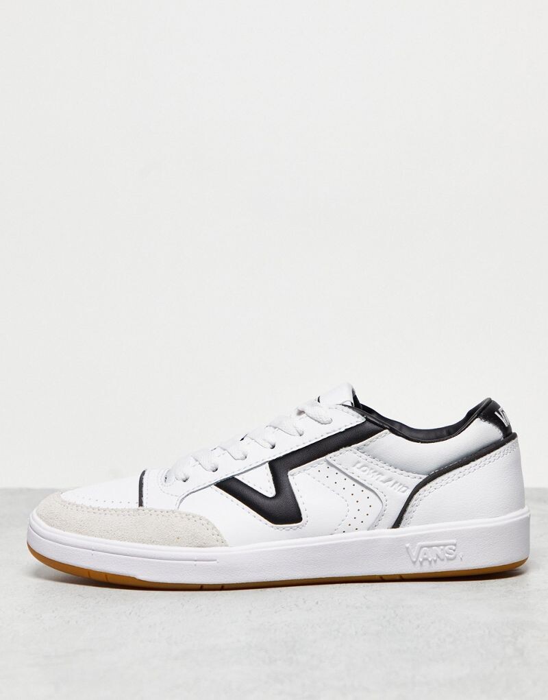 

Vans – Lowland Jmpr – Бело-черные спортивные туфли на резиновой подошве