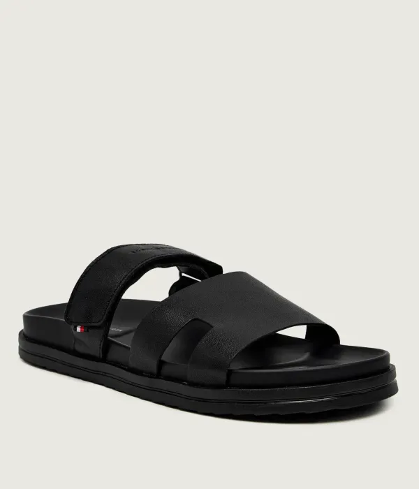 Кожаные тапочки Tommy Hilfiger, черный