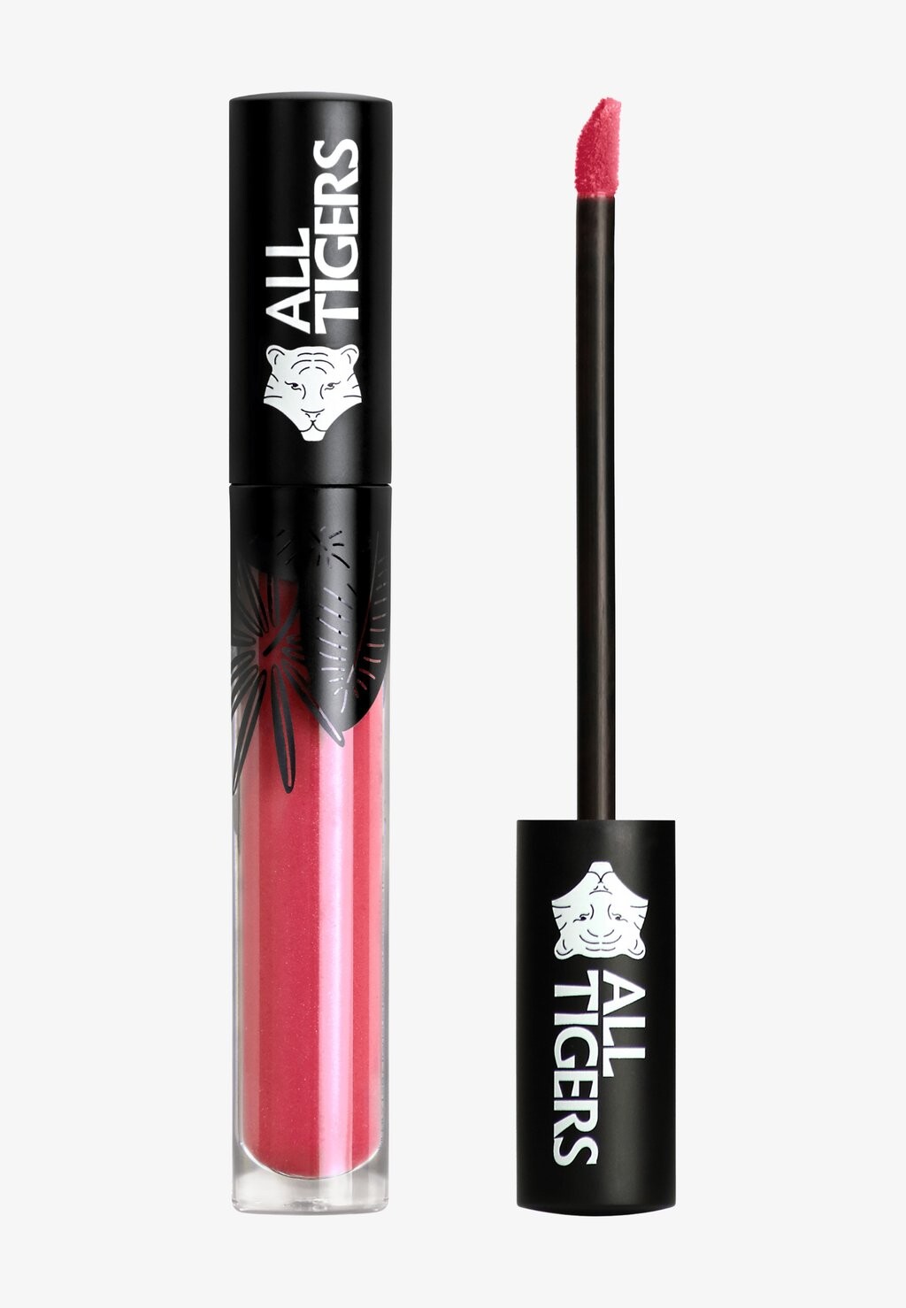 

Блеск для губ Natural & Vegan Gloss All Tigers, цвет glossy pink "silence the critics"