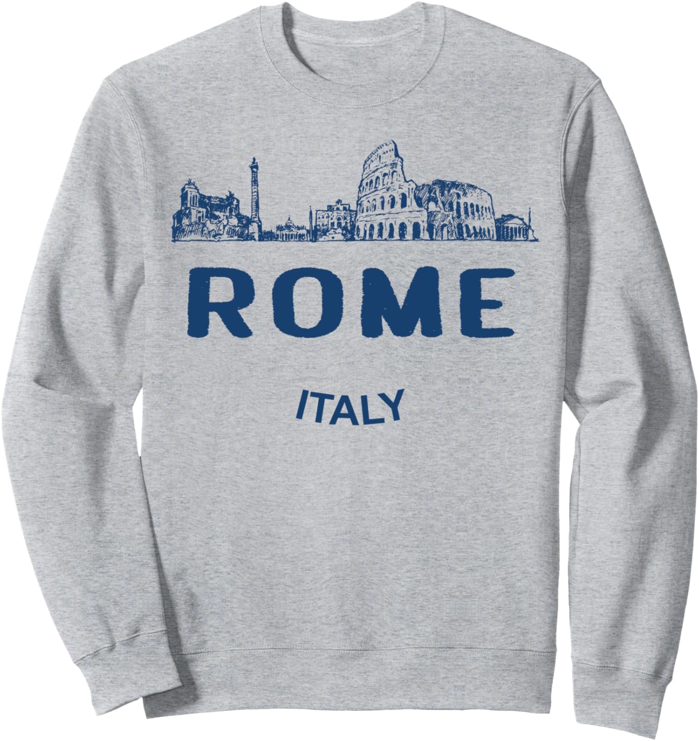 

Винтажная толстовка с сувениром «Рим, путешествие в Италию» Vintage Clothing From Rome, Italy, серый