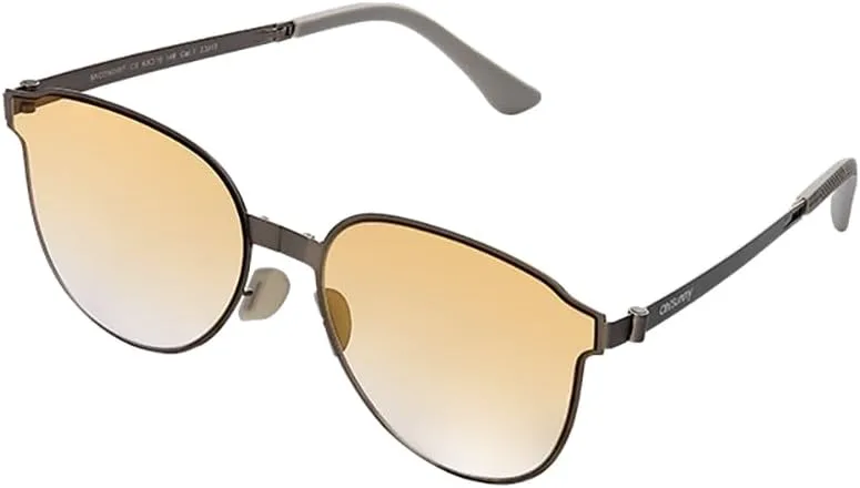 

Солнцезащитные очки UV400 для путешествий, классические, модные, квадратные, UPF50+, металлические, складные, легкие, унисекс OH! ANY TIME ANY WEAR, Classic Orange