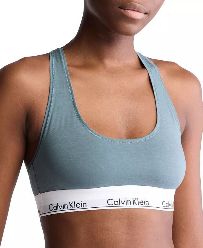 

Женский современный хлопковый бюстгальтер без косточек F3785 Calvin Klein, серый