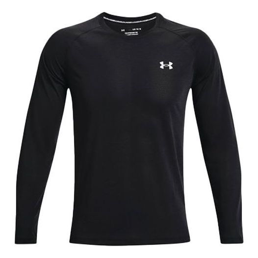 

Футболка men's streaker logo running sports long sleeves black Under Armour, черный