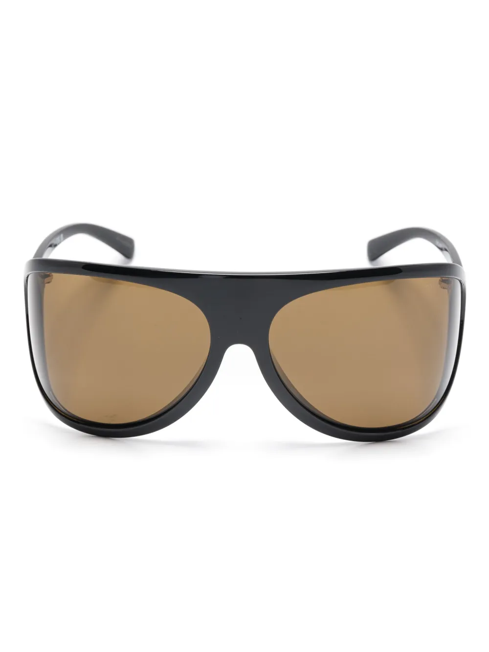 

Солнцезащитные очки-маска Miu Miu Eyewear, черный