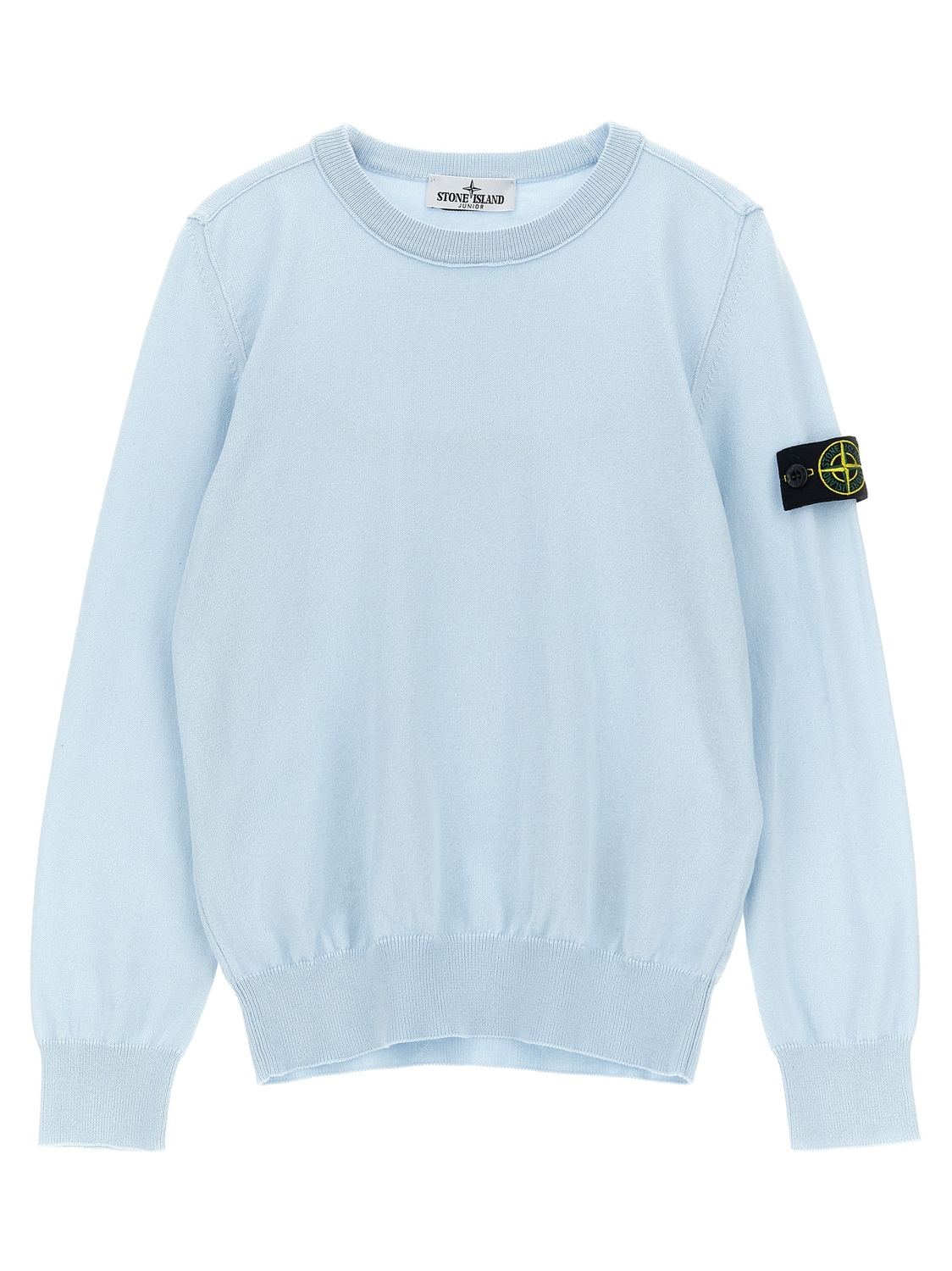 

Свитер с нашивкой-логотипом Stone Island Junior, голубой