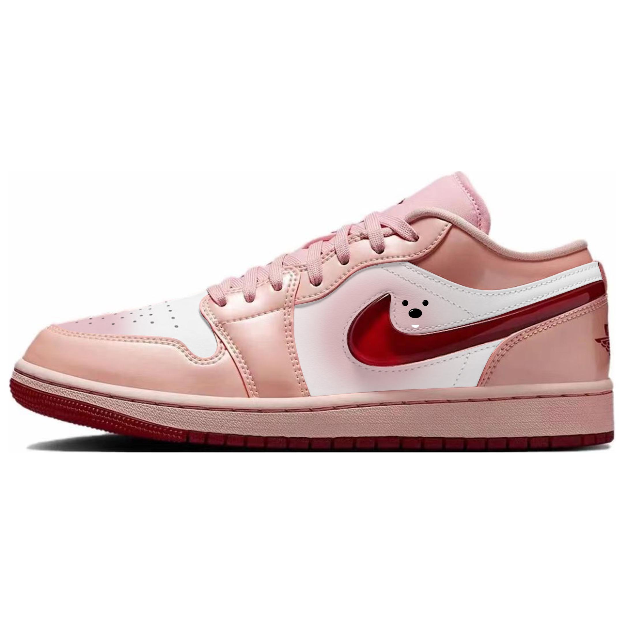 

Jordan Эйр 1 противоскользящие износостойкие низкие винтажные баскетбольные кроссовки женские розовые, цвет Pink