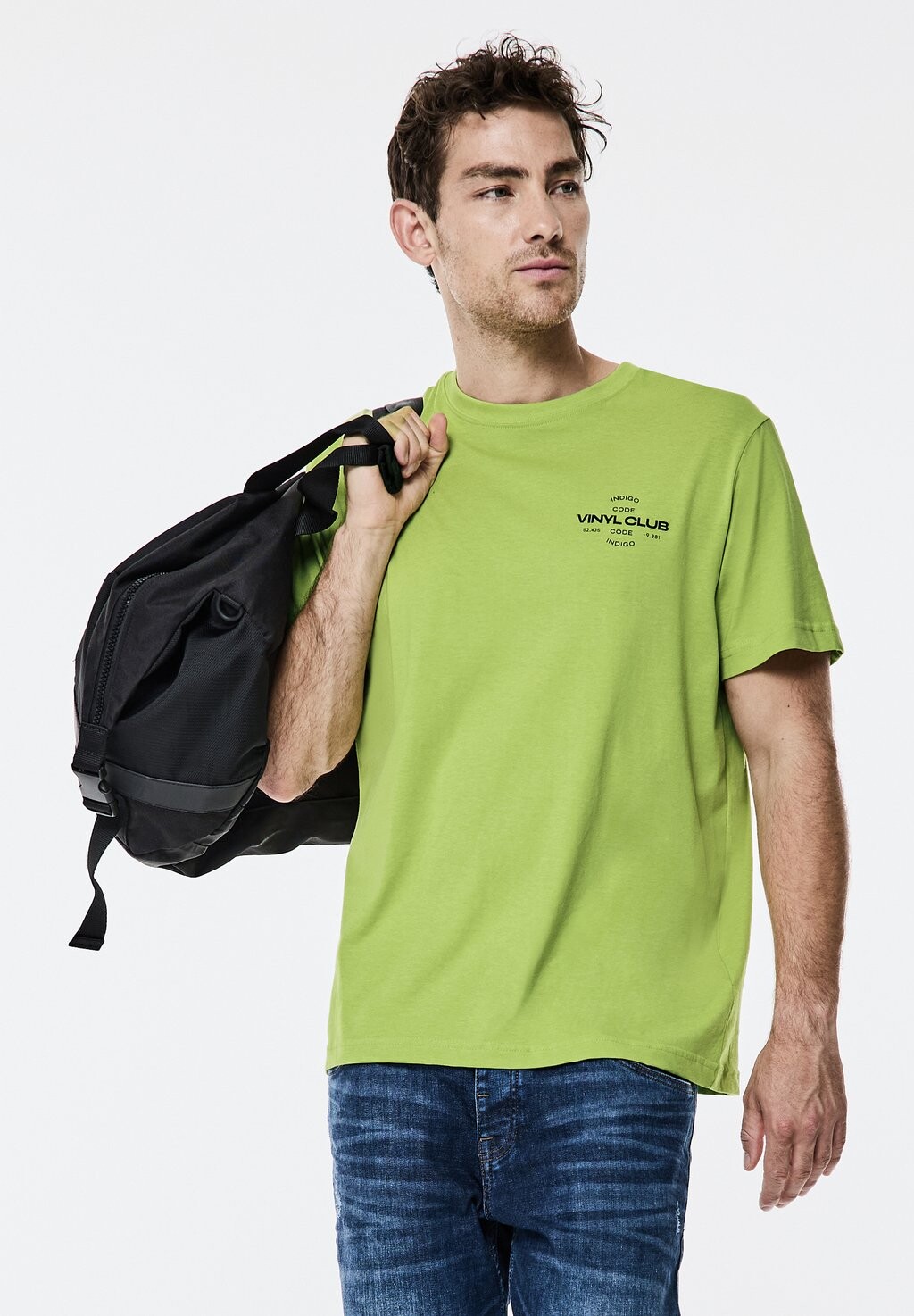

Футболка с принтом Street One MEN, цвет Mottled Light Green