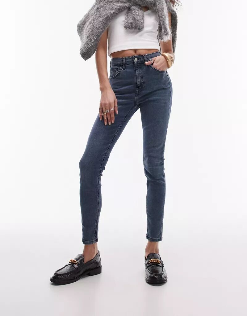 

Джинсы Topshop Jamie темно-синего цвета