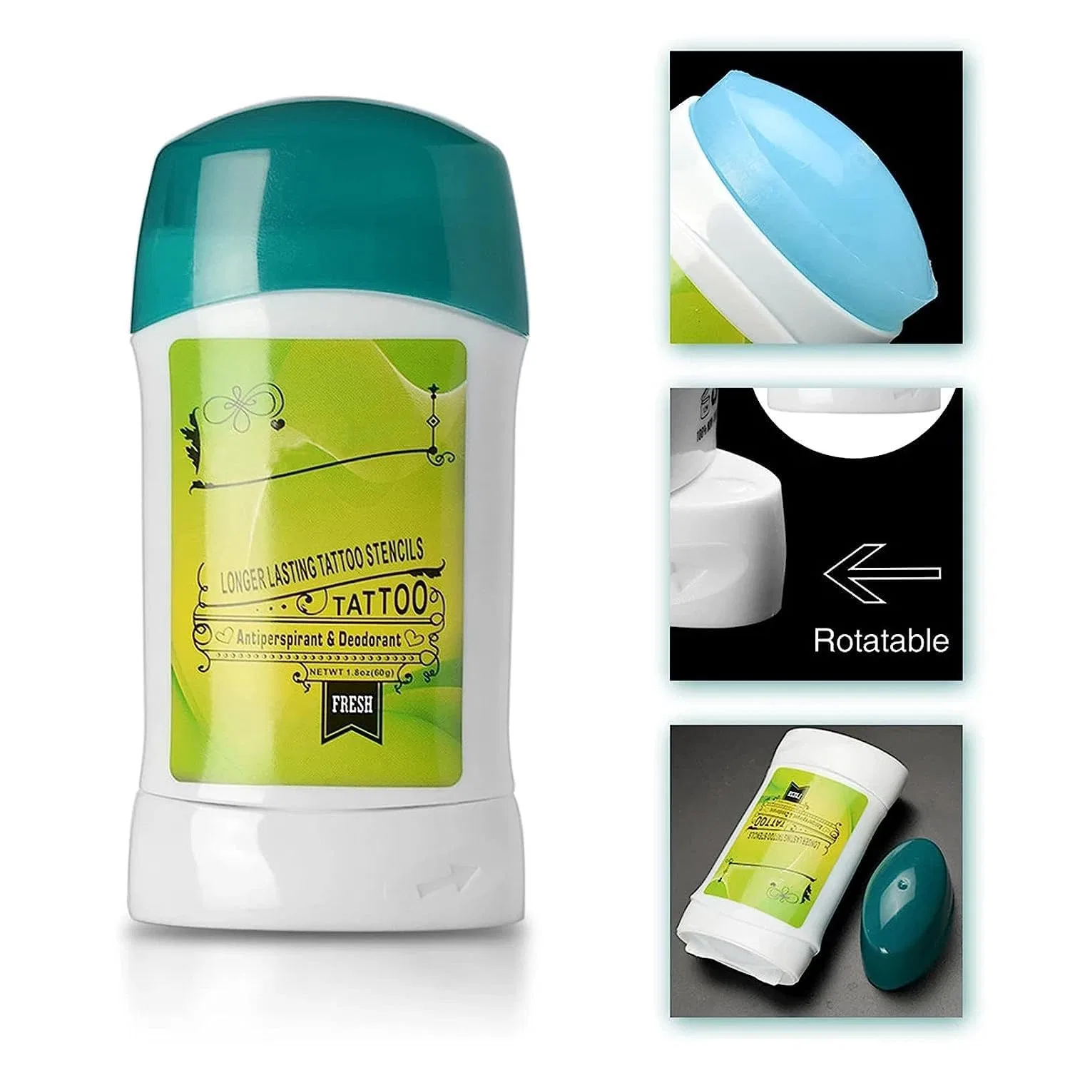 Крем для перевода татуировок «Tattoo Transfer Cream» (2 флакона по 51 г) Fonpoo, Green — фото 2