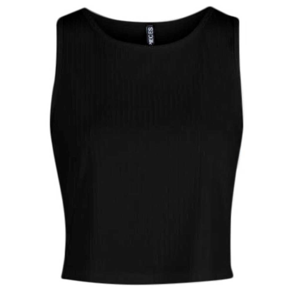 

Футболка без рукавов Pieces Kylie Crop, черный