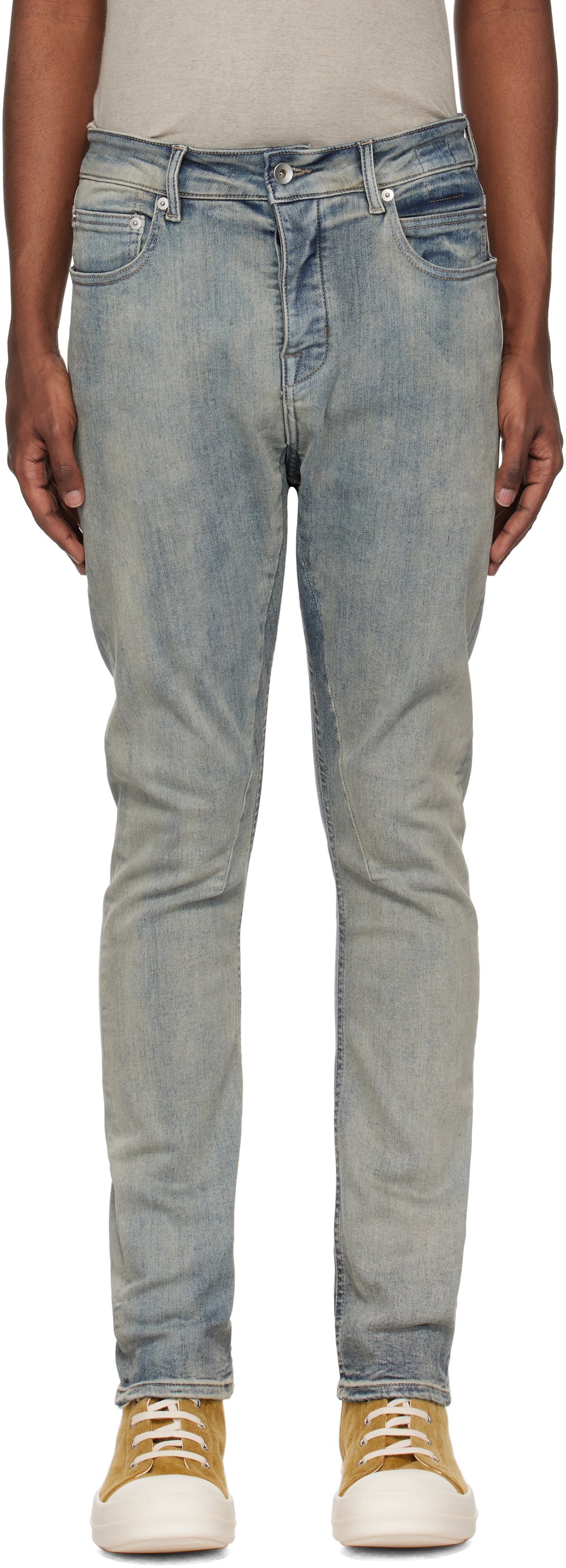 

Синие джинсы Porterville Detroit Cut Rick Owens DRKSHDW