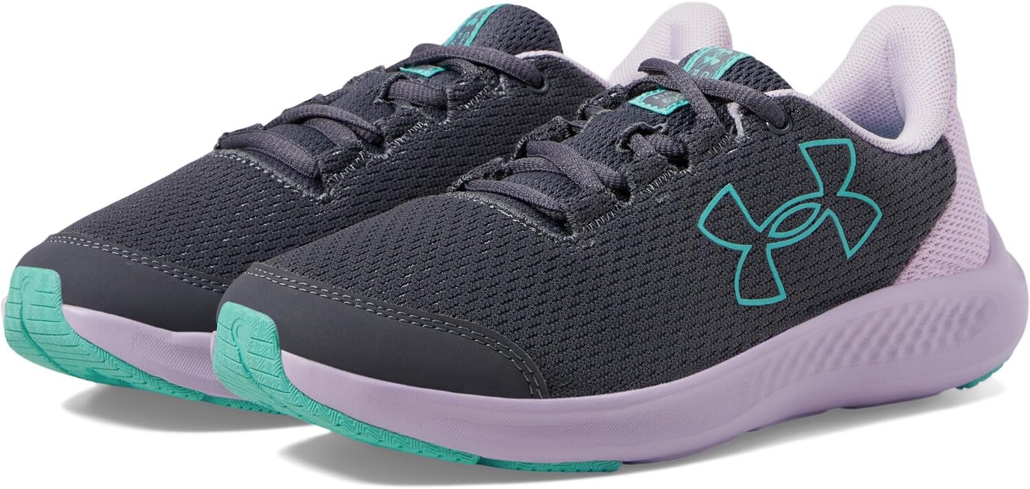 

Кроссовки Under Armour Charged Pursuit 3 Big Logo, цвет Castlerock/Purple Ace/Radial Turquoise