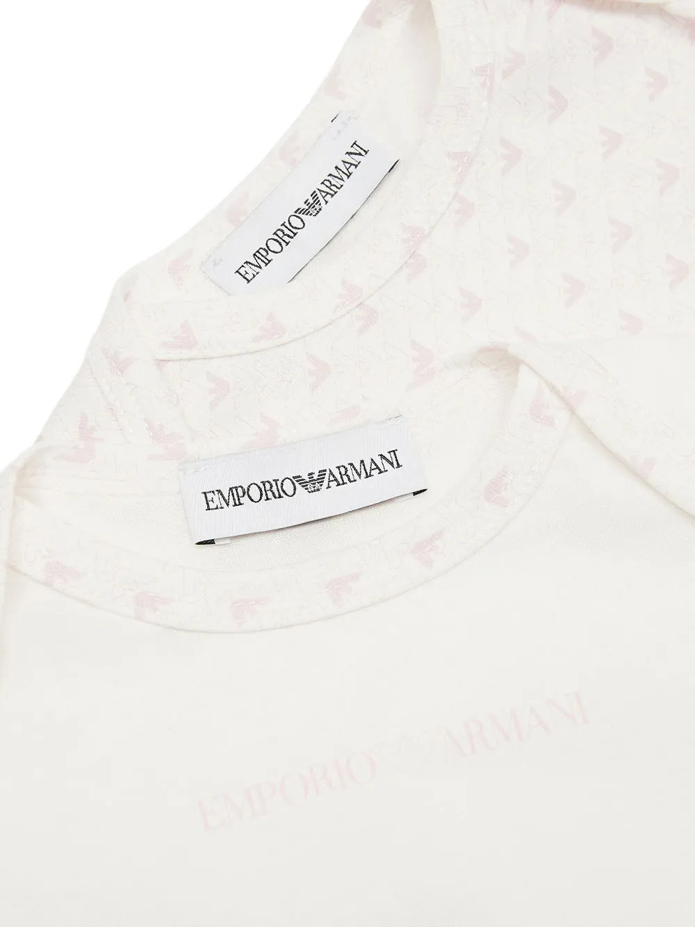 Комплект из двух боди с логотипом Emporio Armani Kids, розовый — фото 2