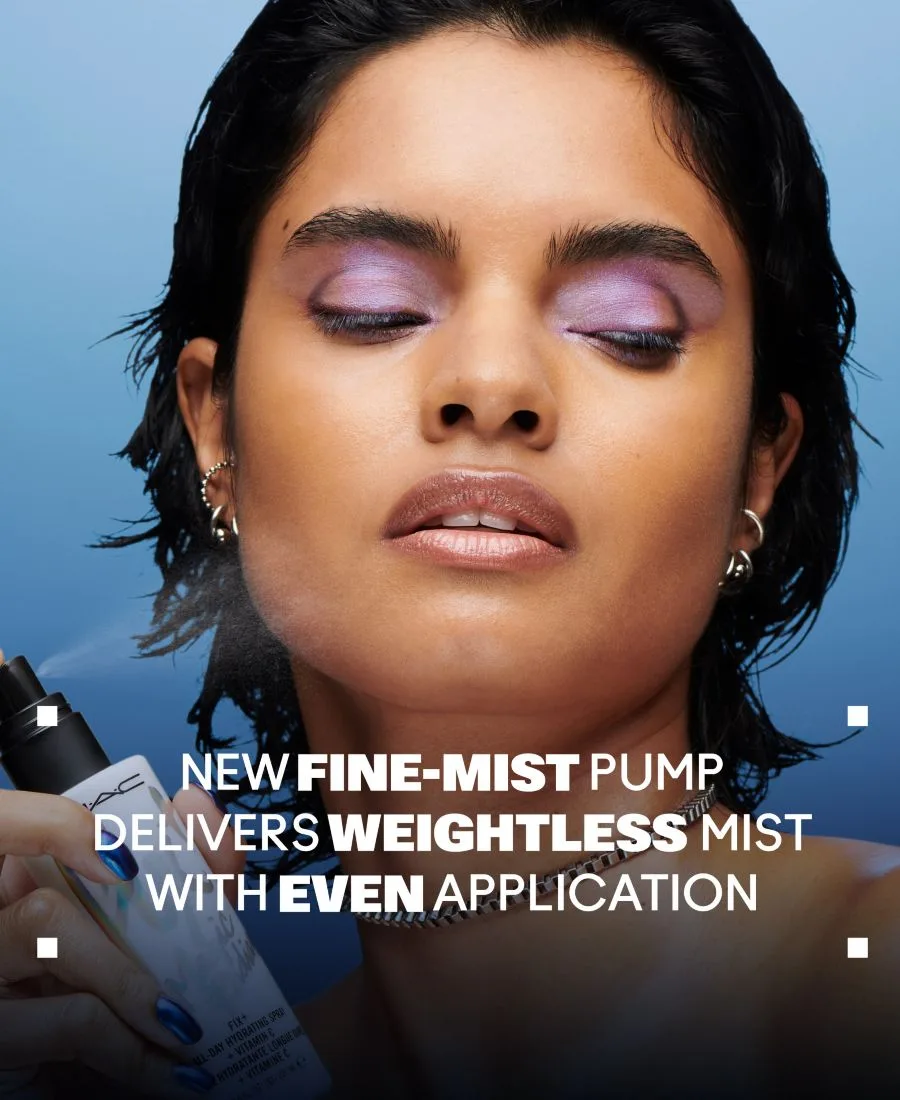 MAC Увлажняющий фиксирующий спрей Fix+ Magic Radiance на весь день с витамином С, 100 мл — фото 4