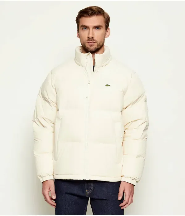 Пуховая куртка regular fit Lacoste, кремовый — фото 4