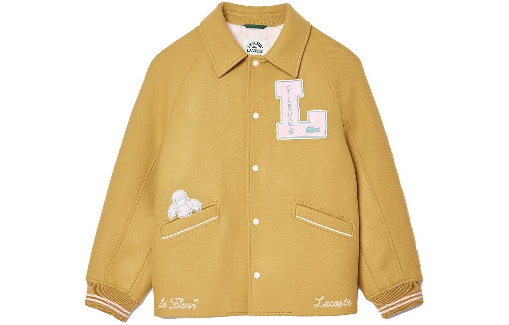 

Стеганая куртка унисекс рыже-желтая Lacoste, желтый
