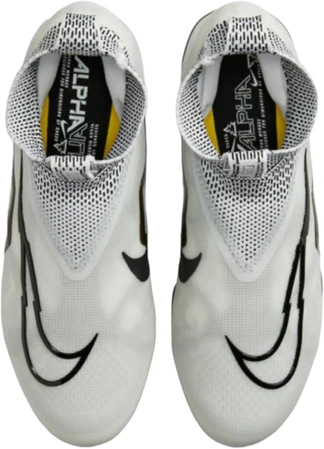 Футбольные бутсы для мужчин Nike Alpha Menace Elite 3 белые/серый Парткл/опти желтый/черный, белый/платиновый/черный — фото 3