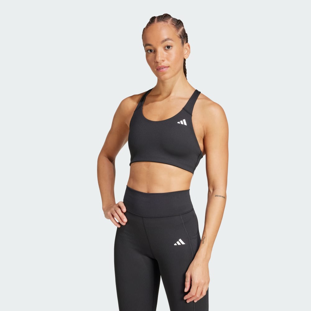 

Спортивный бюстгальтер Adidas Powerimpact Rib Medium Support Training Bra, черный