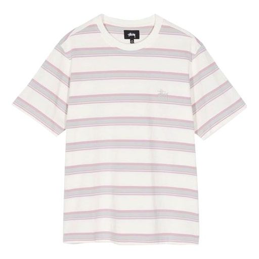 

Футболка men's harbour stripe tee round neck short sleeve white Stussy, белый
