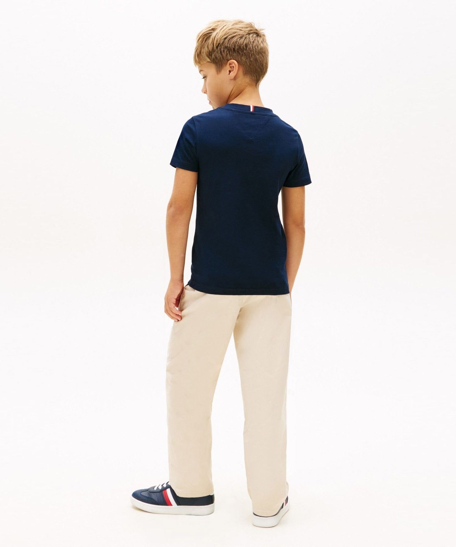 Детская футболка с монограммой, размер 26SS TOMMY HILFIGER, Navy C1G — фото 4
