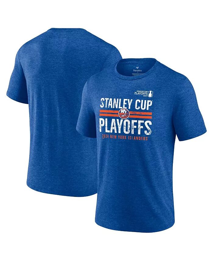 

Футболка мужская Heather Royal New York Islanders 2024 Stanley Cup Playoffs Crossbar Tri-Blend Fanatics