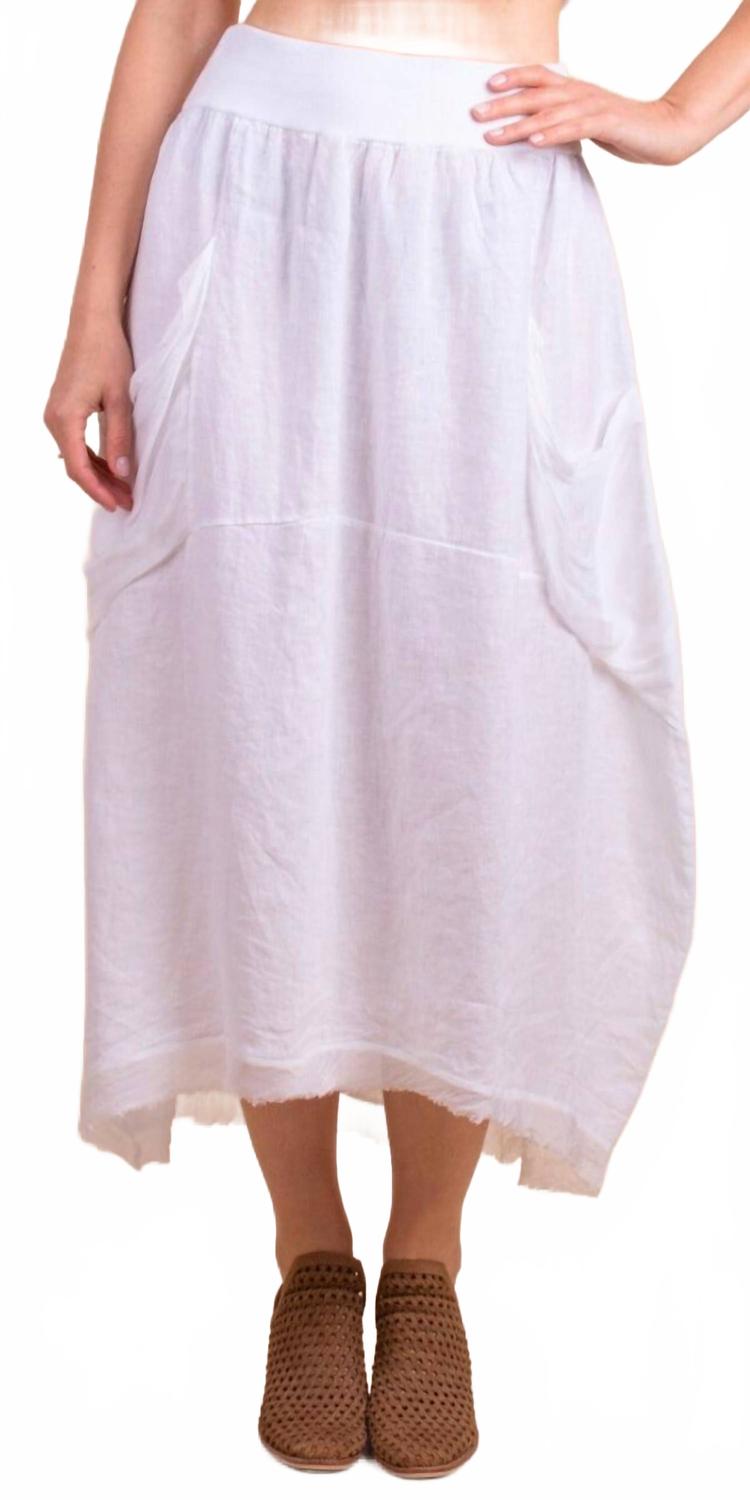 

Юбка миди из льна Cremona белого цвета Gigi Moda, белый