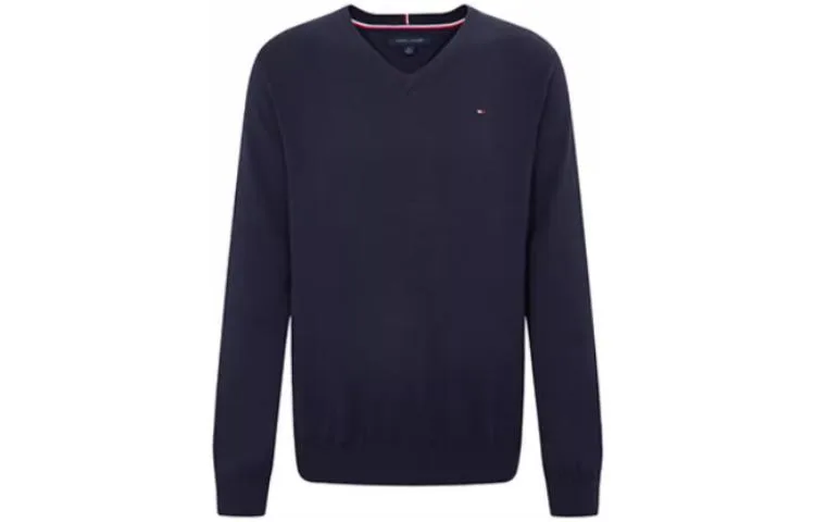 Свитер с v-образным вырезом MW14745-P01 Tommy Hilfiger, Dark Blue 475