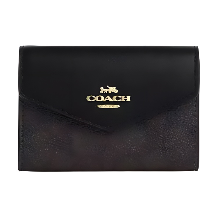 

COACH Кожаный кошелек-кардхолдер мини для женщин черный