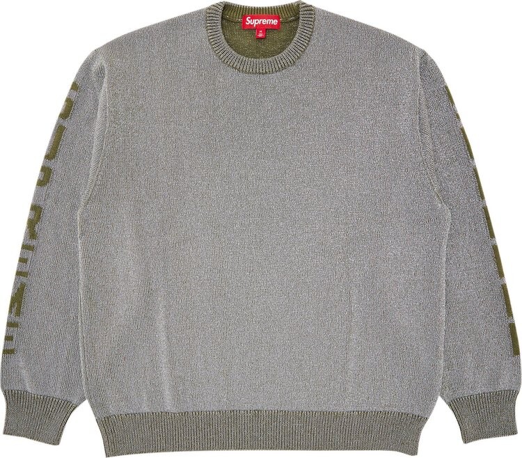 

Свитер Supreme Reflective 'Olive', зеленый