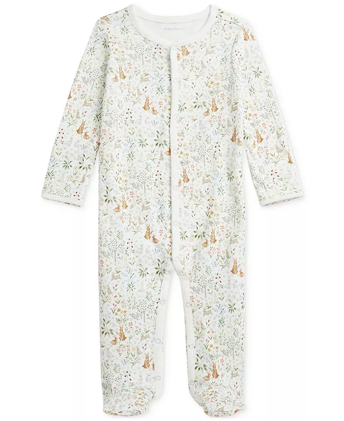 

X Riley Sheehey Детский хлопковый комбинезон с закрытыми ножками Polo Ralph Lauren, мультиколор