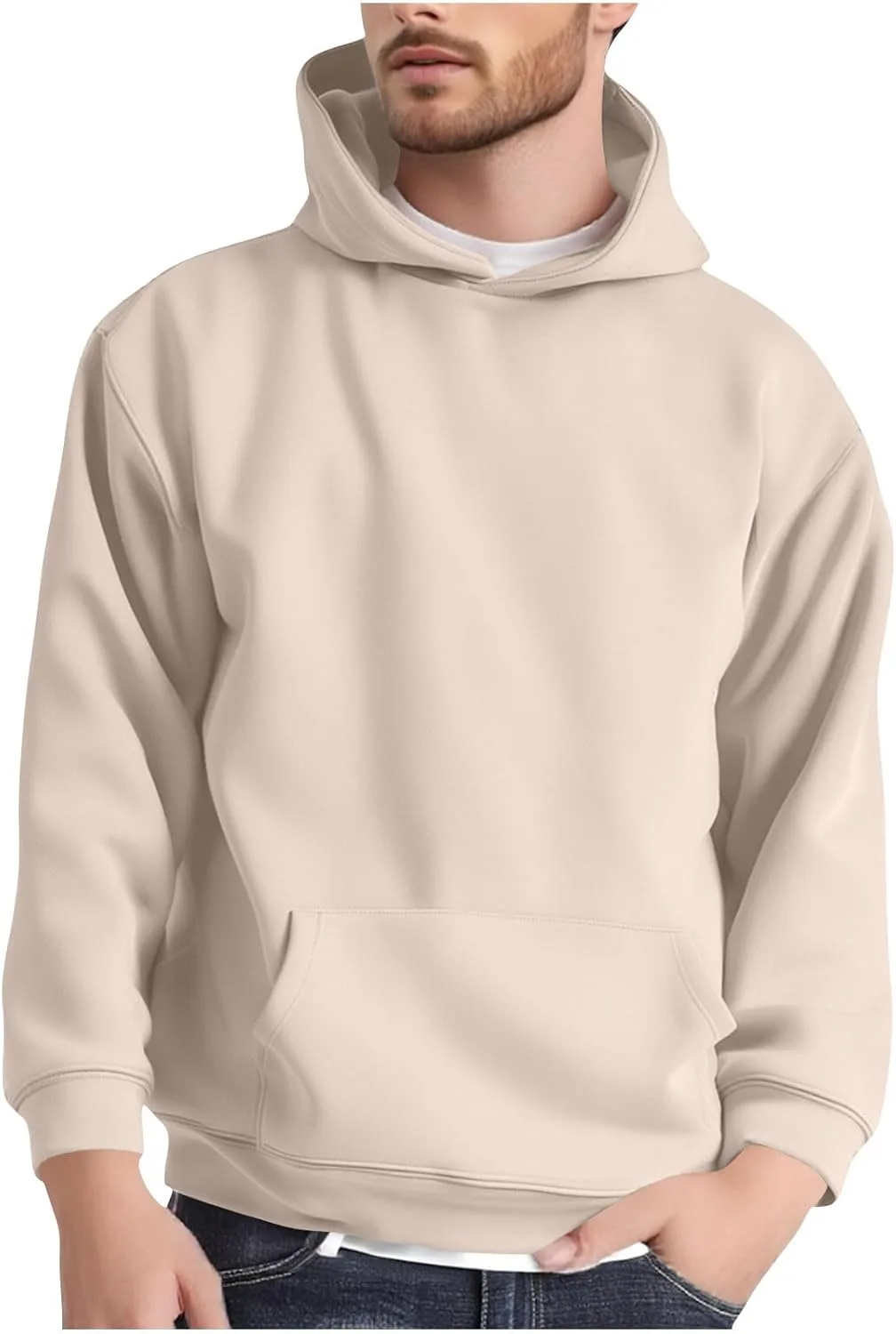 

Мужская худи на флисе Vintage Faux Suede, оверсайз