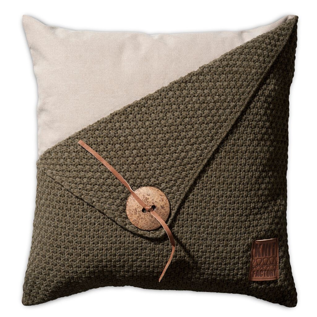

Подушка Knit Factory Barley - Зеленый - 50x50 см