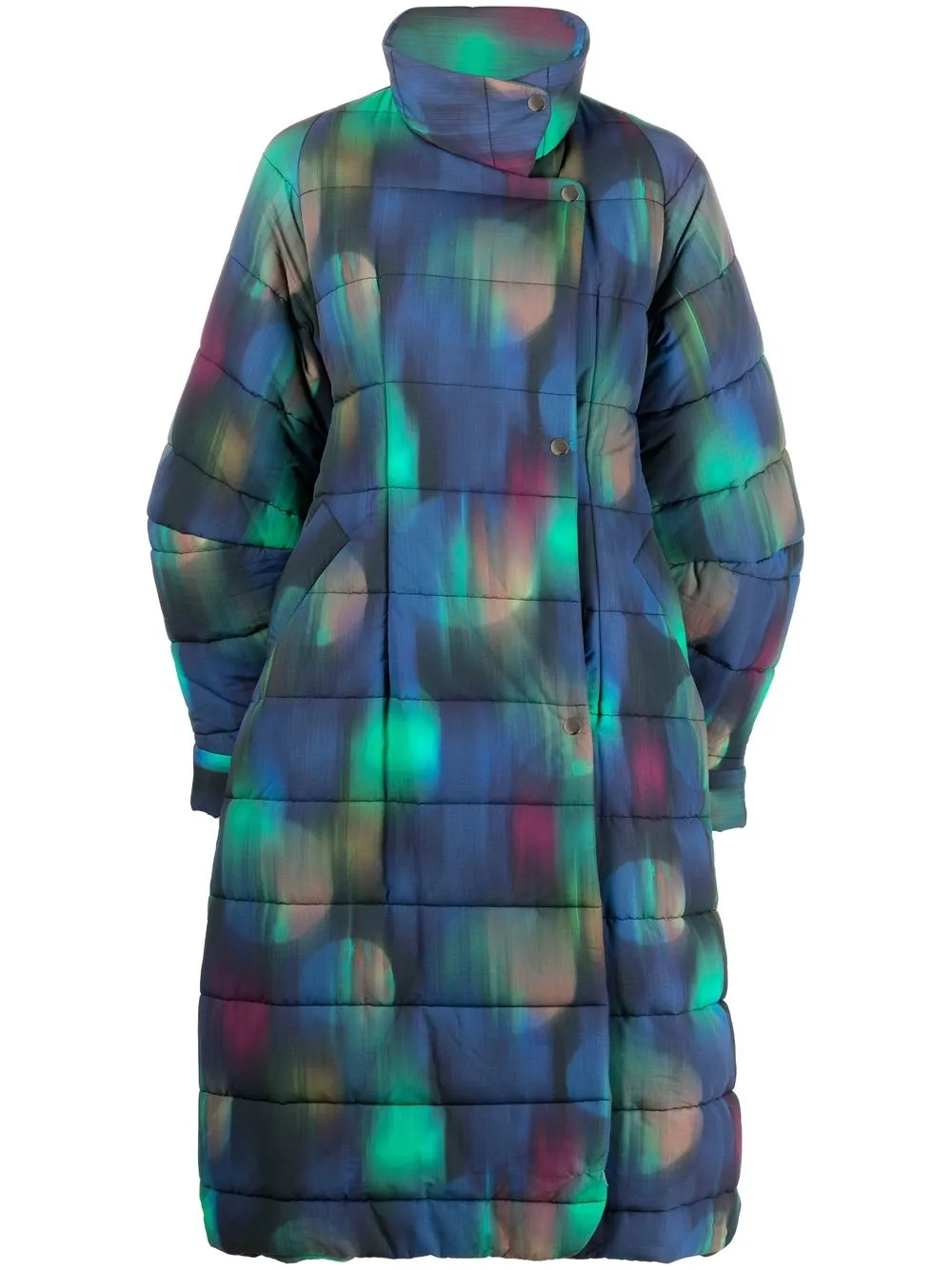 

Дутое пальто оверсайз с завязками Henrik Vibskov, синий