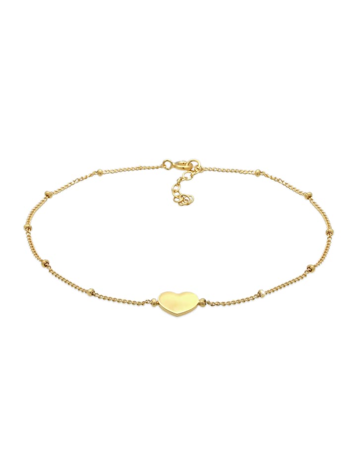 

Elli Браслет Fußschmuck 925 Sterling Silber Herz in Gold