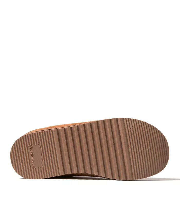 Мужские тапочки Dean из натуральной замши Clog House Shoe Dearfoams, коричневый — фото 2