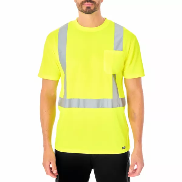 

Мужская светоотражающая футболка с короткими рукавами Smith'S Workwear, цвет laser yellow