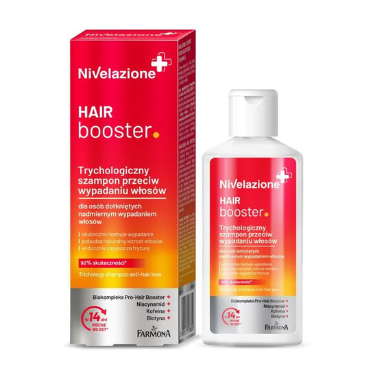 

Трихологический шампунь против выпадения волос Hair Booster для чрезмерно выпадающих волос 100мл Farmona Nivelazione+