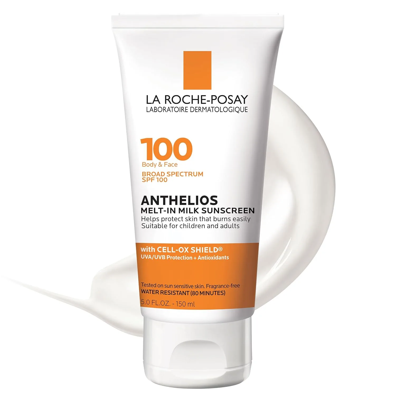Солнцезащитное молочко La Roche-Posay Anthelios Melt-In Milk SPF 100, для тела и лица. 148 мл (1 шт.), White