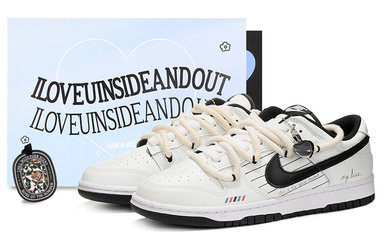 

Кроссовки Nike Dunk Skateboard Shoes Men Low-Top White Black