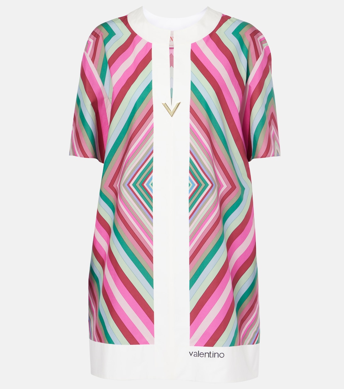 

Мини-платье из хлопкового поплина VGold Rhombus 75 Valentino, разноцветный