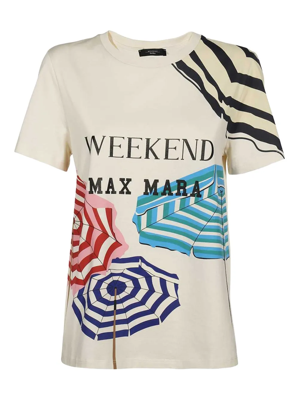 

Хлопковая футболка с принтом зонтика Weekend Max Mara, нейтральный