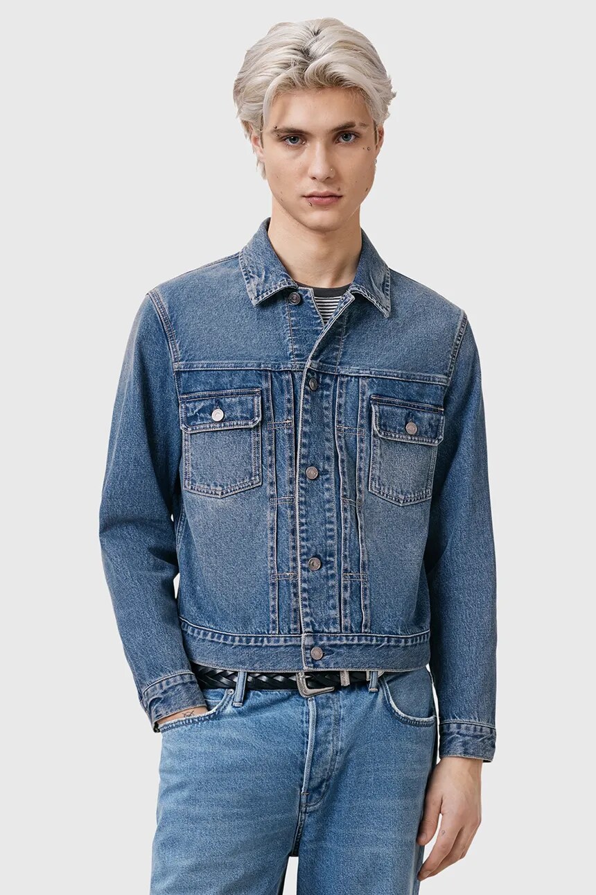 

Джинсовая куртка AllSaints из хлопка EXILE, синий