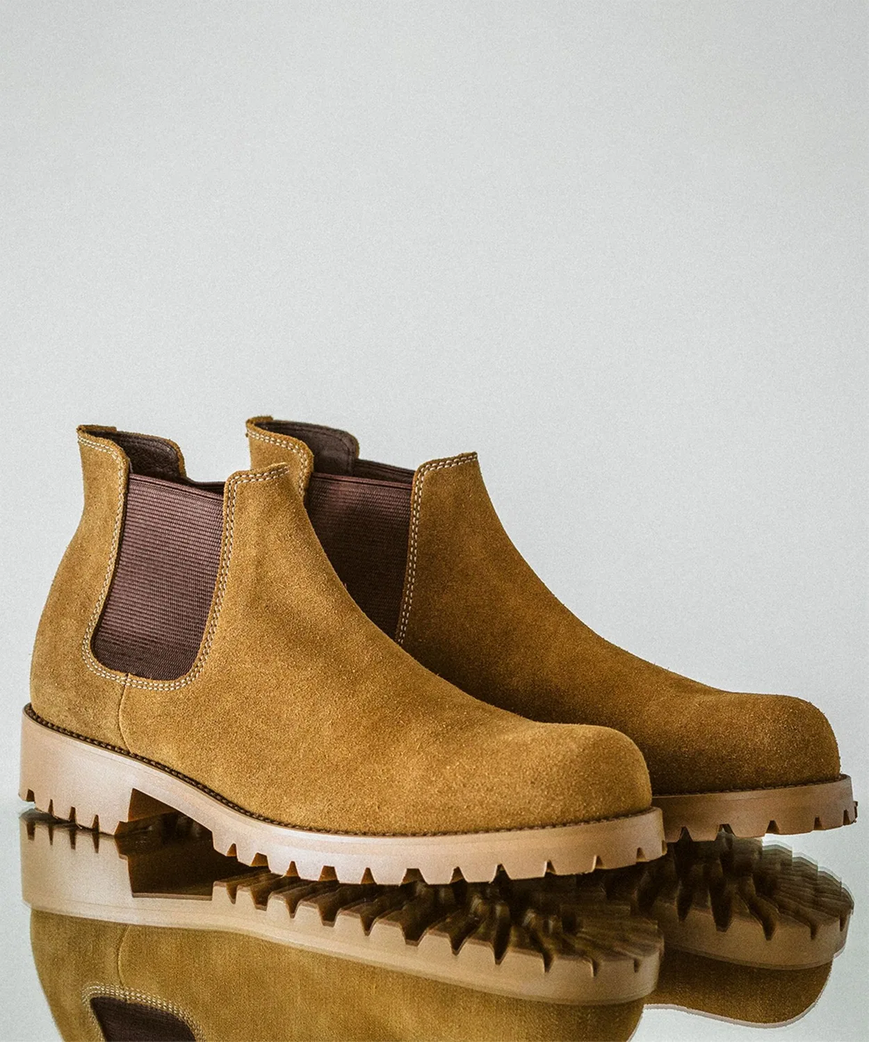 Ботинки кожаные PADRONE Water Proof Leather Side Gore Boots, светло-коричневые