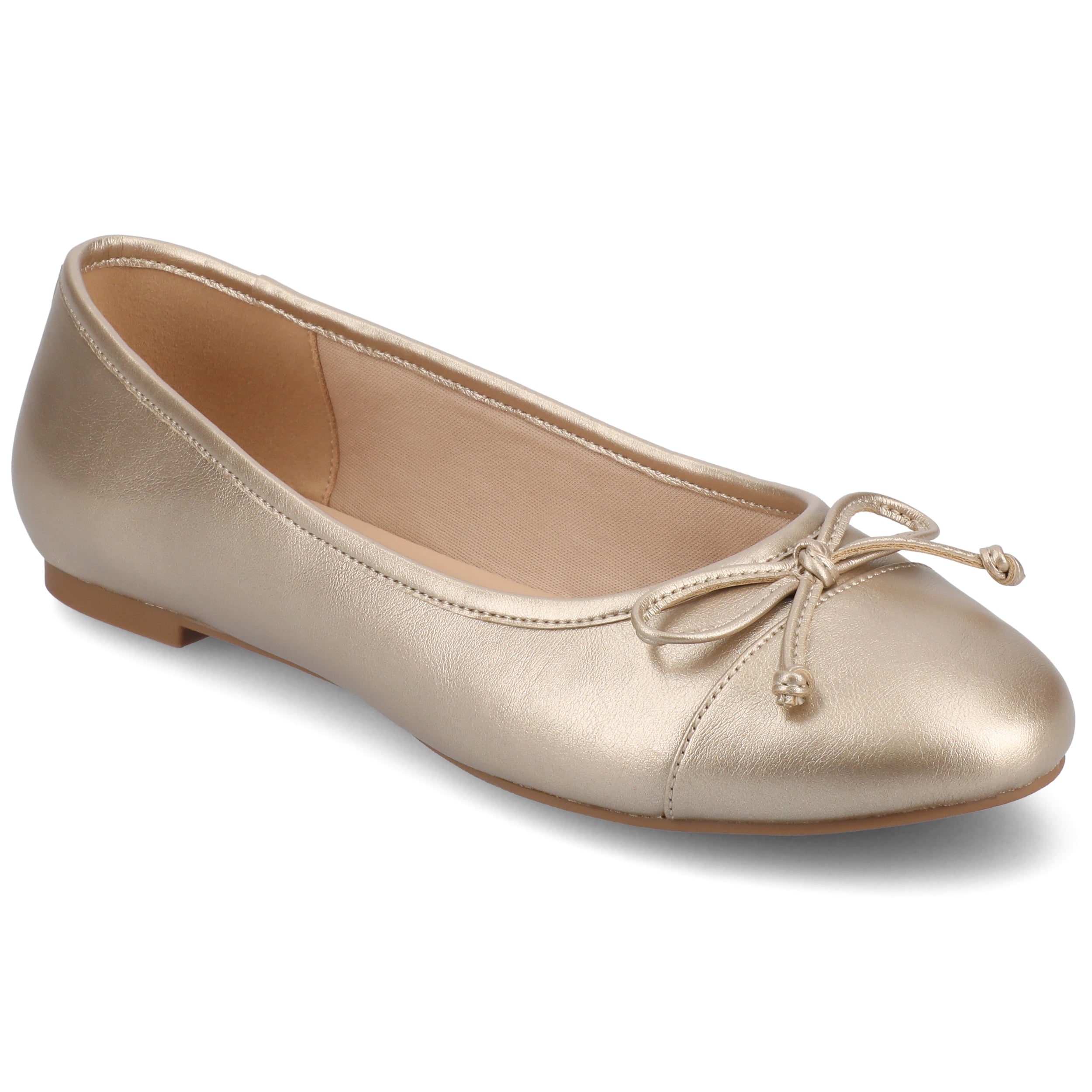Женские балетки Journee Kaiah Ballet средней и широкой ширины на плоской подошве, цвет champagne