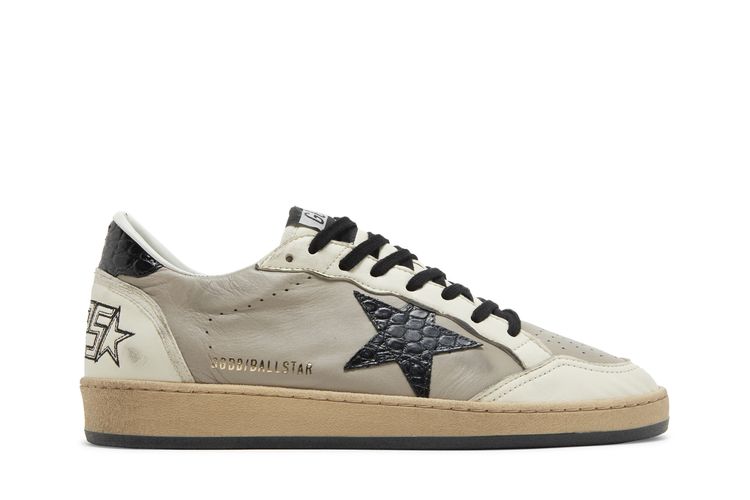 

Кроссовки Golden Goose Ball Star Beige Black Croc, коричневый