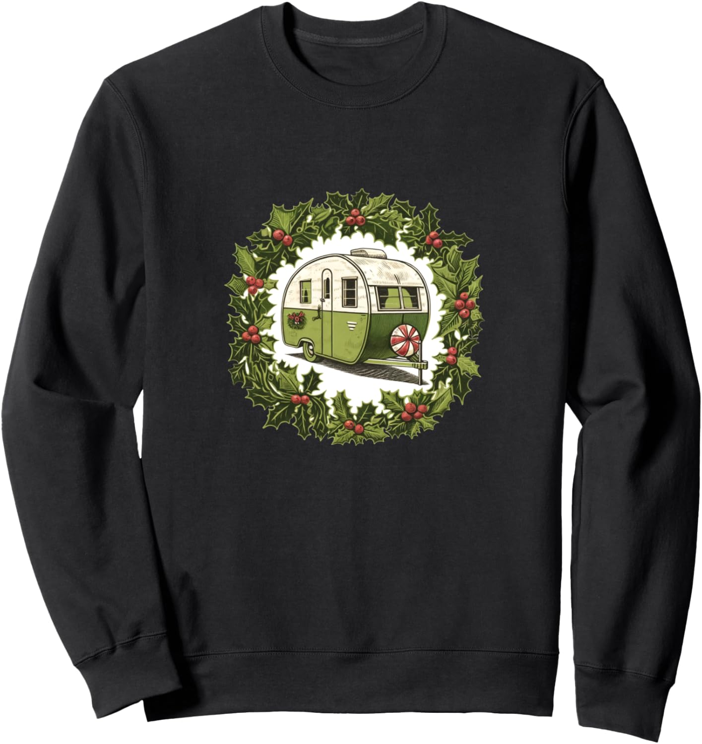 

Винтажная толстовка для кемпера-прицепа на Рождество Yule Campers Bubb, черный