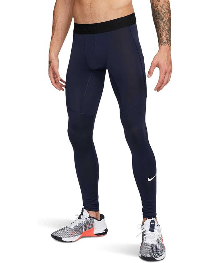 

Брюки Nike Pro Dri-FIT Tights, цвет Obsidian/White