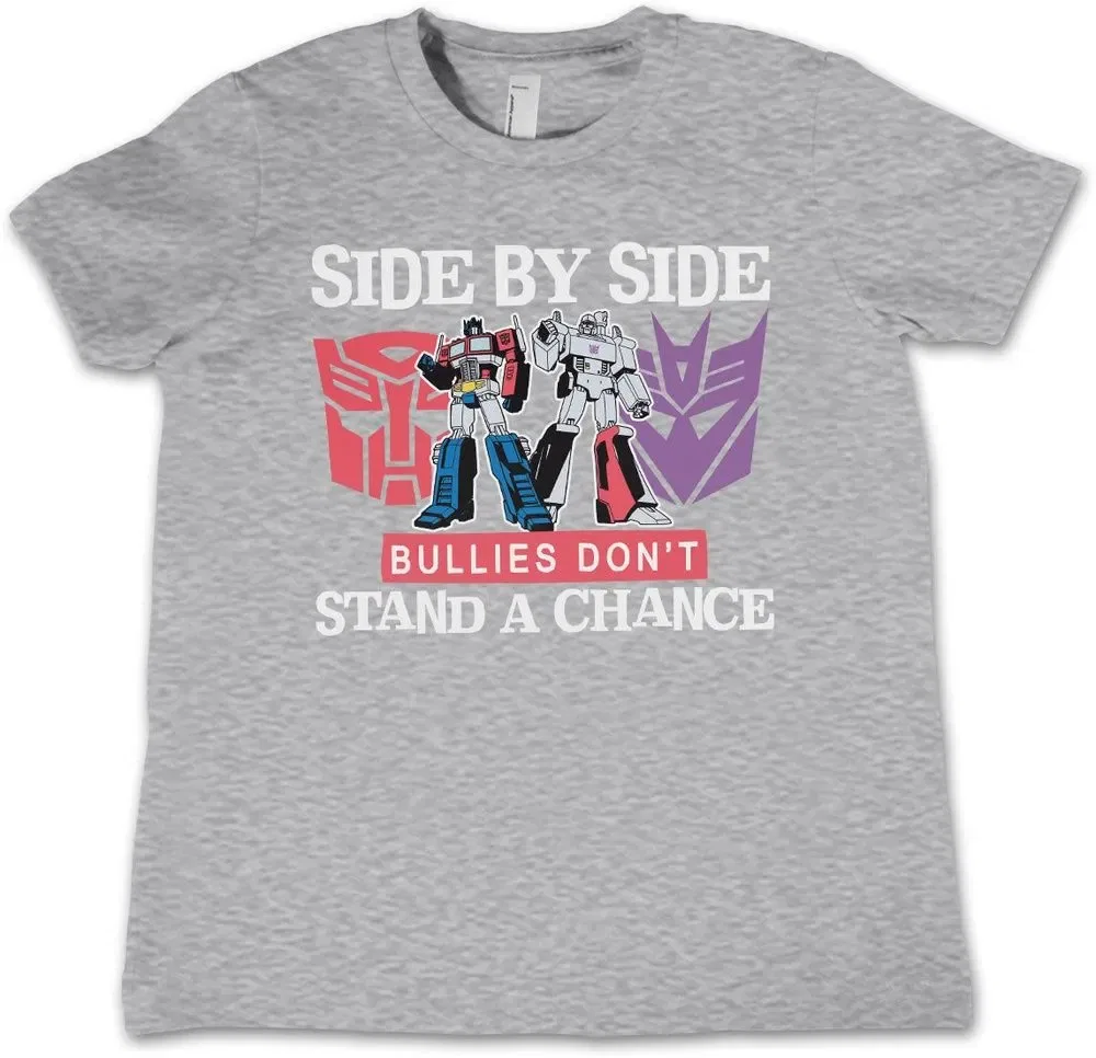 Футболка "Side By Side Bullies Don't Stand A Chance", Transformers, серый